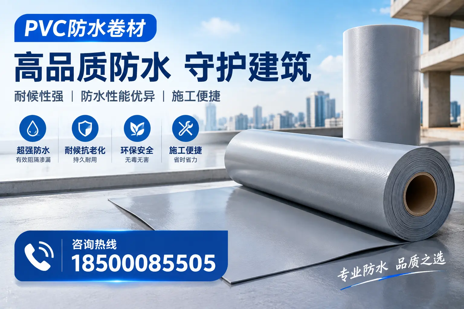 PVC防水卷材的防水效果评测，适合萍乡的科学依据